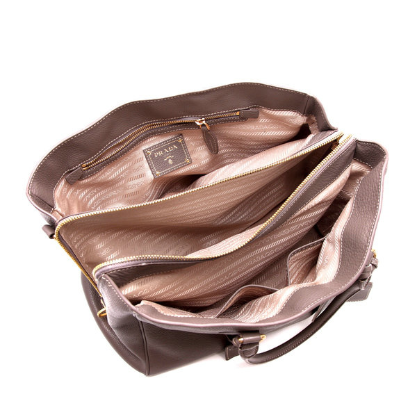 2014 Prada grainy calfskin tote bag BR4743 khaki for sale